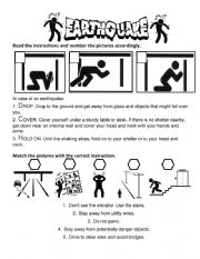 English Worksheet: EARTHQUAKE