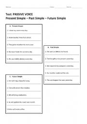 Passive Voice - Present Simple, Past Simple, Future Simple