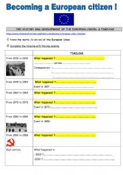 English Worksheet: The Building of Europe