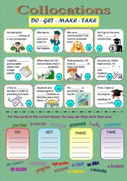 Collocations - Do - Get - Make - Take