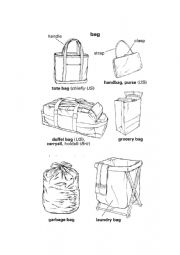 English Worksheet: Bags