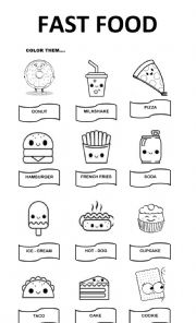 English Worksheet: FAST FOOD