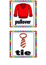 English Worksheet: clothes flashcards 3