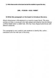 English Worksheet: Alice in Wonderland worksheet