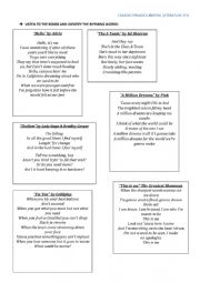 English Worksheet: Rhyming words