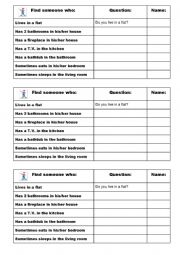 English Worksheet: Find someone who - Home