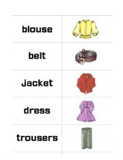 Clothes flashcards