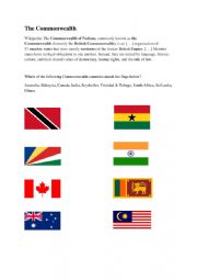 English Worksheet: Find out: Which flag belongs to which Commonwealth country?