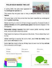 English Worksheet: Polar bear