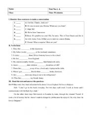 English Worksheet: Present simple tense test