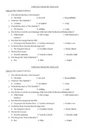 English Worksheet: film national treasure