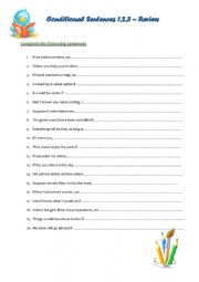 English Worksheet: Conditional Sentences - Review
