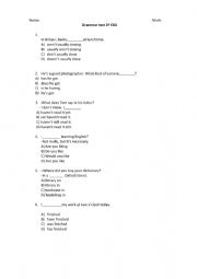 English Worksheet: 2ESO TEST (GRAMMAR)