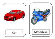 English Worksheet: Transport Flashcards