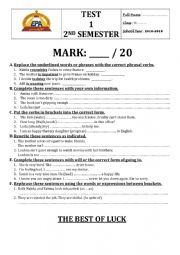 English Worksheet: mixed language worksheet