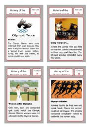 English Worksheet: From ancient to modern olympics: fact cards 5-8