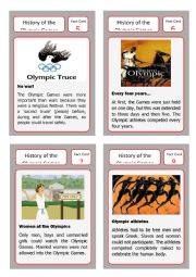 English Worksheet: From ancient to modern olympics: fact cards 5-8