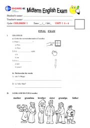 English Worksheet: Mid Term English for children