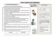 English Worksheet: advantages and disadvantages of the internet