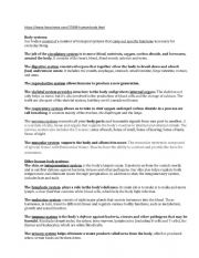 English Worksheet: CLIL human body systems