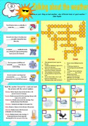 English Worksheet: Talking about the weather