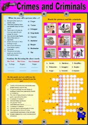 English Worksheet: Crimes and Criminals