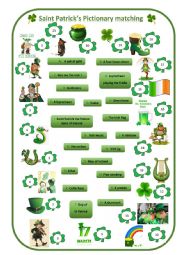 English Worksheet: Saint Patricks day matching