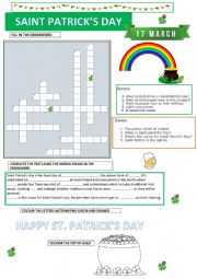 English Worksheet: St. Patricks Day