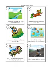 English Worksheet: Reported Speech (card game)