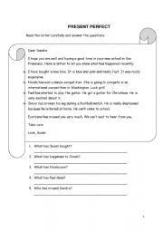 English Worksheet: Present perfect