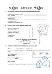 English Worksheet: TIME AFTER TIME