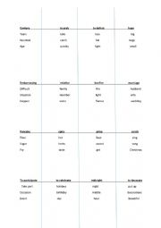 English Worksheet: taboo words