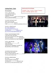 English Worksheet: Linkin Park - Faint Worksheet
