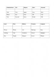 English Worksheet: Taboo
