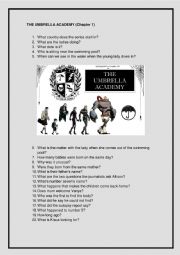 English Worksheet: THE UMBRELLA ACADEMY EPISODE 1