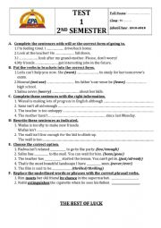 English Worksheet: mixed language worksheet