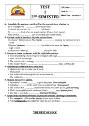 mixed language worksheet