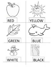 English Worksheet: Read and colour