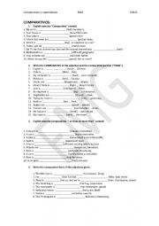 English Worksheet: Comparatives EMG