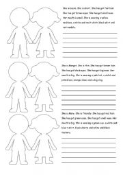 English Worksheet: PEOPLE DESCRIPTION 