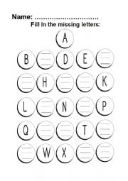 English Worksheet: English Alphabets