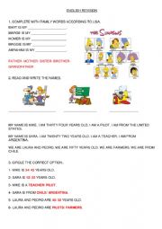 English Worksheet: Family Members