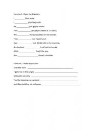 English Worksheet: Practice of Present simple