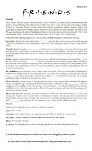 English Worksheet: Friends 