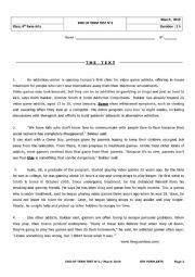 English Worksheet: End of Term Test 4th form Arts