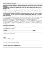 English Worksheet: Reading comprehension: Twin sisters