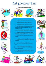 English Worksheet: Sports