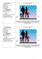 English Worksheet: Mission superhero