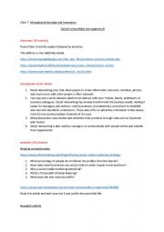 English Worksheet: Social Networking in business ESL