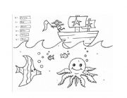 English Worksheet: Colors (Sea Animals, Sea Adventures)